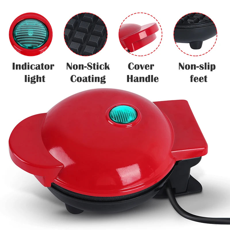 Electric Mini Waffles Maker Machine Kitchen Cooking Appliance for Breakfast / Dessert Pot