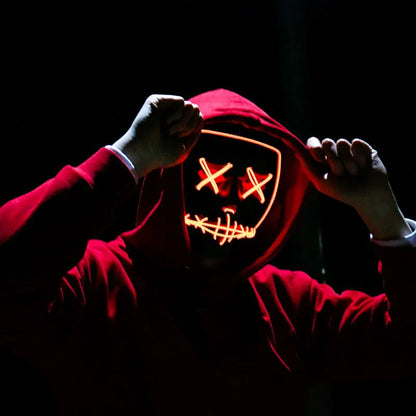 Wireless Halloween Neon LED Purge Mask
