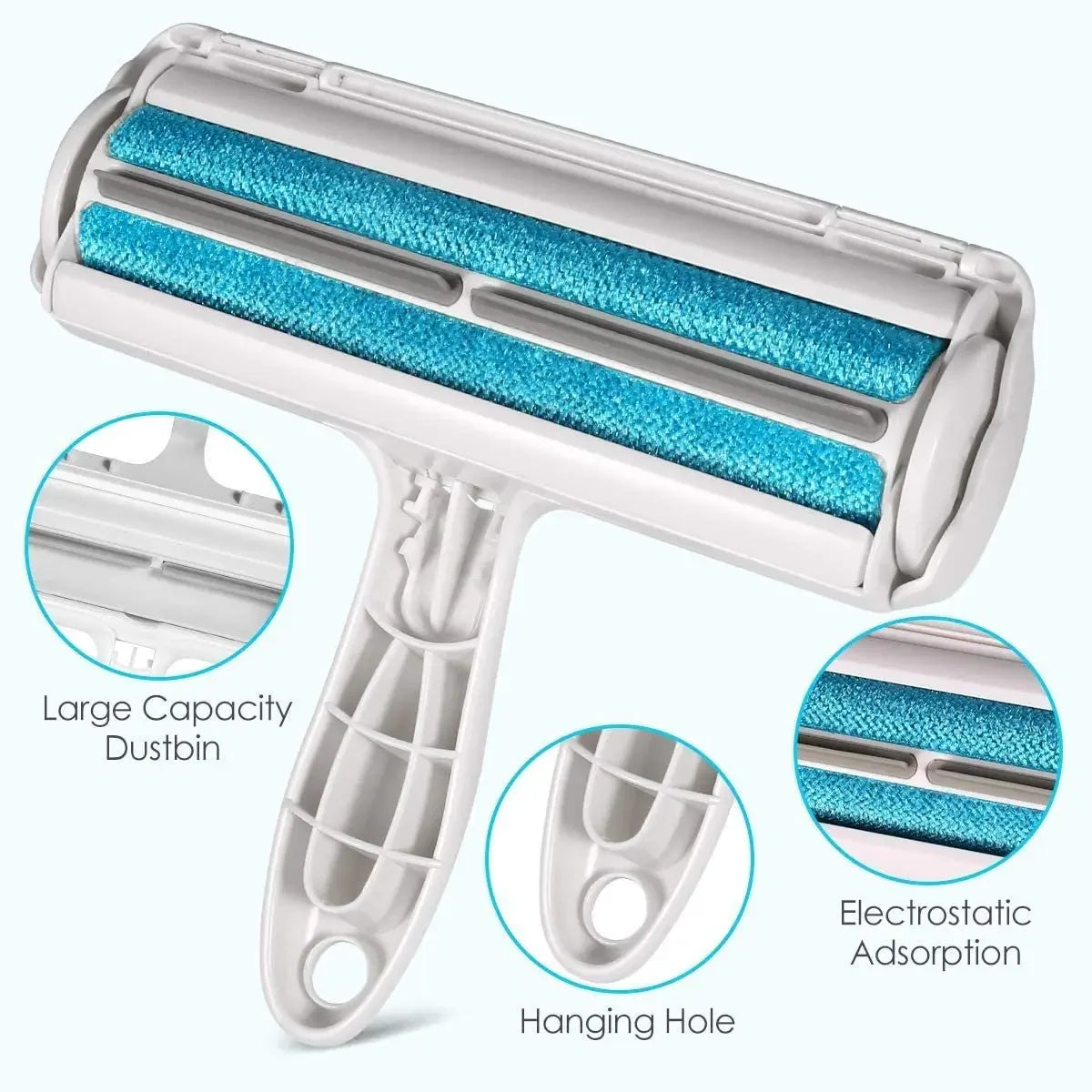 Pet Hair Remover Roller - Self-Cleaning Base